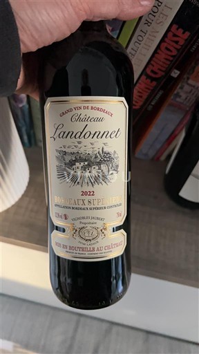 Vina Rouge sec Château Landonnet 2022 Francija Bordeaux Bordeaux supérieur AOC