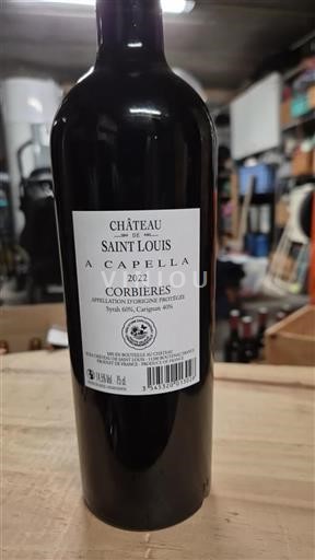 Languedoc Corbières Château Saint Louis A Capella 2022