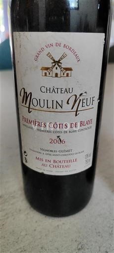 Bordeaux Côtes-de-Blaye Moulin Neuf 2006