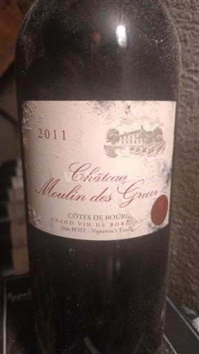 Burdeos Côtes-de-bourg Château Moulin des Graves 2011