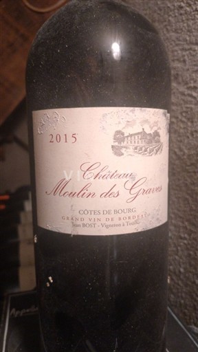 Burdeos Côtes-de-bourg Château Moulin des Graves 2015