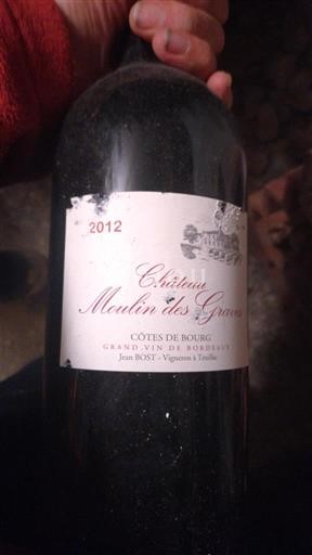 Burdeos Côtes-de-bourg Château Moulin des Graves 2012