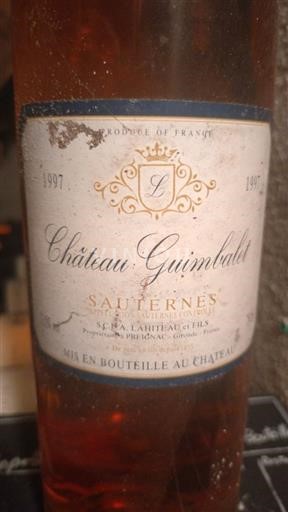 Bordeaux Sauternes Château Guimbalet 1997