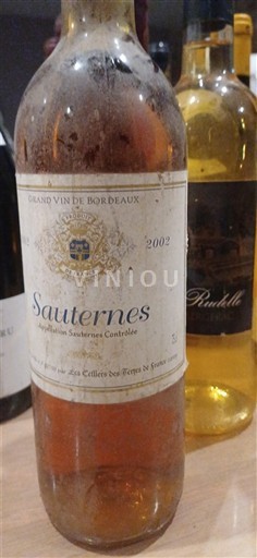 Bordeaux Sauternes Les Celliers de terres de France 2002