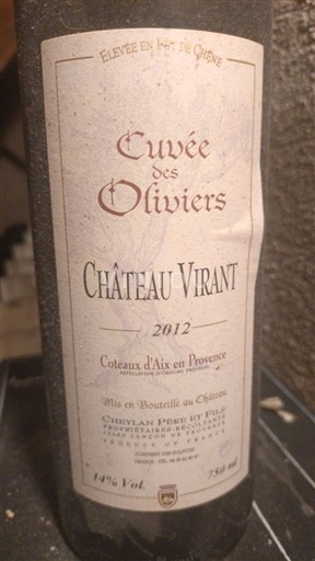 Provence Coteaux-d'Aix-en-Provence Château Virant des Oliviers 2012