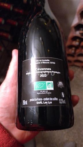Languedoc et Roussillon Cévennes Domaine Les Lys Le petit syrah 2022