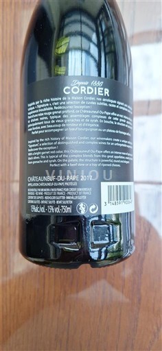 Rhône Valley Châteauneuf-du-Pape Cordier 2017