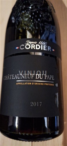Rhônedalen Châteauneuf-du-Pape Cordier 2017