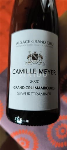 Alsace Gewurztraminer Grand Cru Camille Meyer Grand Cru Mambourg 2020