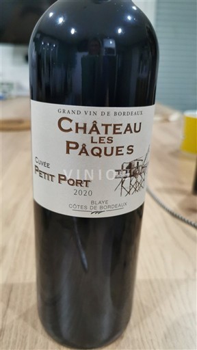 Bordeaux Blaye-côtes-de-bordeaux Château Les Pâques Petit Port 2020