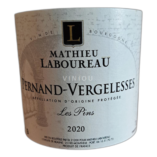 Bourgogne Pernand-vergelesses Mathieu Laboureau Les Pins 2020