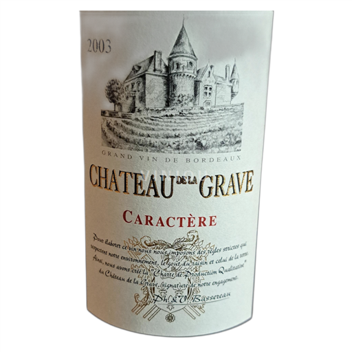 Bordeaux Côtes-de-bourg Chateau de la Grave Caractère 2003
