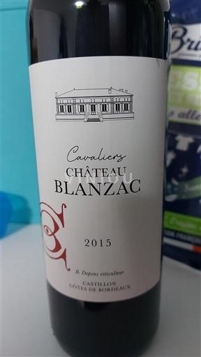 Bordéus Castillon-côtes-de-bordeaux Château Blanzac Cavaliers 2015