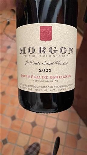 Beaujolais Morgon Louis Claude Desvignes La Voûte Saint-Vincent 2023