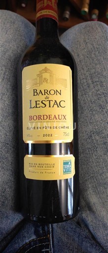 Burdeos Bordeaux Grand Cru Baron de Lestac 2022