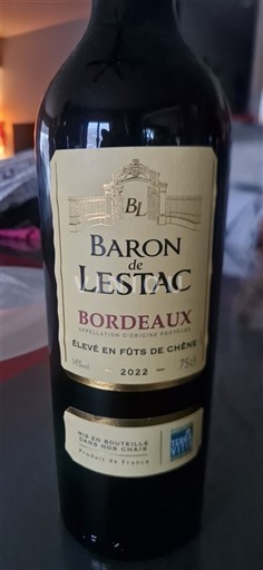 Bordeaux Grand Cru Baron de Lestac 2022