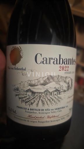 Thung lũng Aconcagua Aconcagua Andes Viña von Siebenthal Carabantes 2022