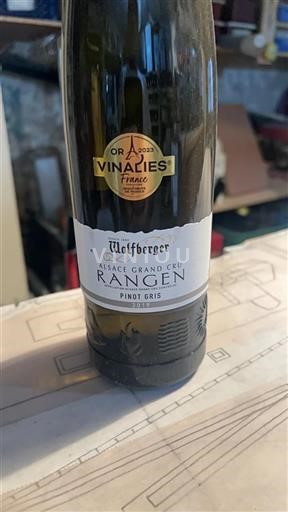 Alsasko Rulandské šedé Wolfberger Rangen 2019