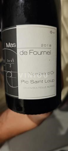 Languedoc Pic-saint-loup Mas de Fournel Nombre d'Or 2018