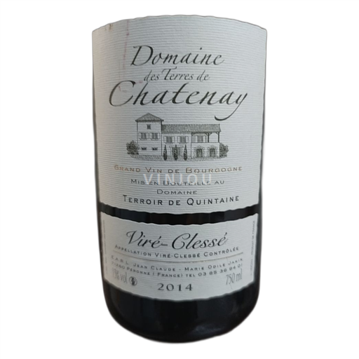 Burgundy Viré-clessé Domaine Des Terres de Chatenay Terroir de quintaine 2014