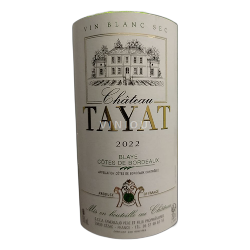 Burdeos Blaye-Côtes de Burdeos Château Tayat 2022