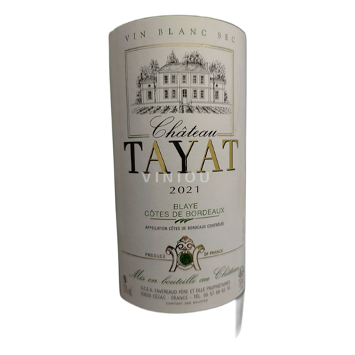 Burdeos Blaye-Côtes de Burdeos Château Tayat 2021
