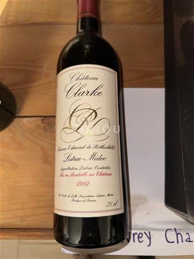 Bordeaux Listrac-Médoc Château Clarke 1982