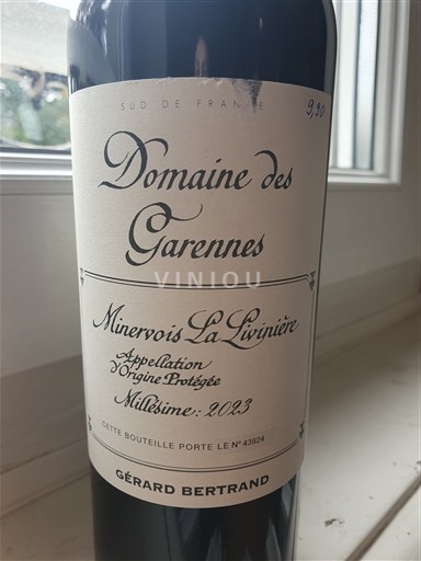 Languedoc Minervois-la-Livinière Domaine Des Garennes Gérard Bertrand 2023
