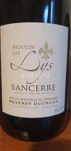 Loiredalen Sancerre Reverdy Ducroux Moulin Les Lys 2023