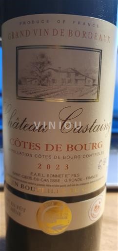 Burdeos Côtes-de-bourg Castaing 2023