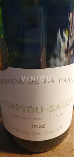 Loire-dalen Menetou-Salon Antoine de la Farge Mont de Davet 2022
