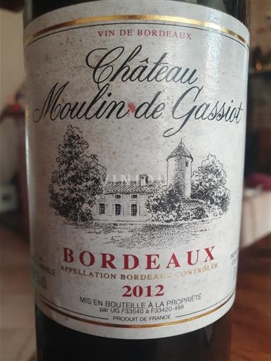 Bordeaux Moulin de Gassiot 2012
