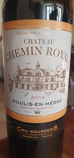 Bordeaux Moulis-en-Médoc Chemin Royal Cru Bourgeois 2014