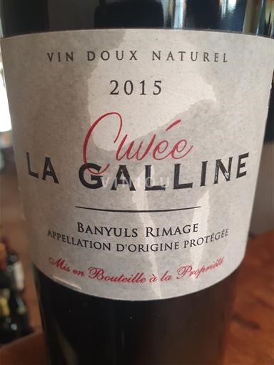 Roussillon Banyuls Cuvée La Galline Banyuls Rimage 2015
