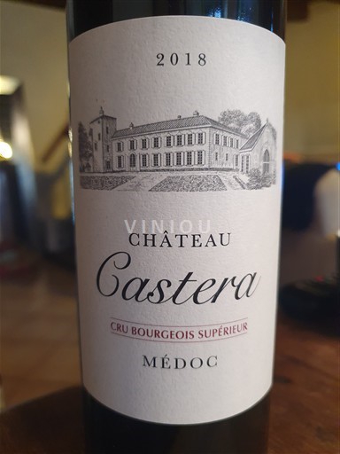 Bordéus Médoc Château Castera Cru Bourgeois Supérieur 2018