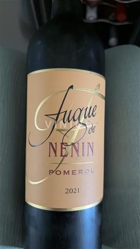 Bordeaux Pomerol Château Nenin Fugue de Nenin 2021