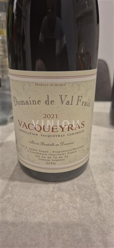 Rona dolina Vacqueyras Domaine Val Frais 2021