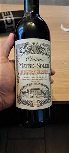 Bordeaux Puisseguin-saint-émilion Château Mayne Soleil 1998