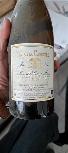 Loiren laakso Muscadet-sèvre-et-maine Clos la Carizière 2007