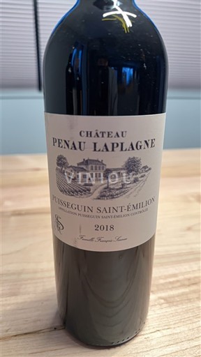 Bordeaux Puisseguin-Saint-Émilion Château Penau Laplagne 2018