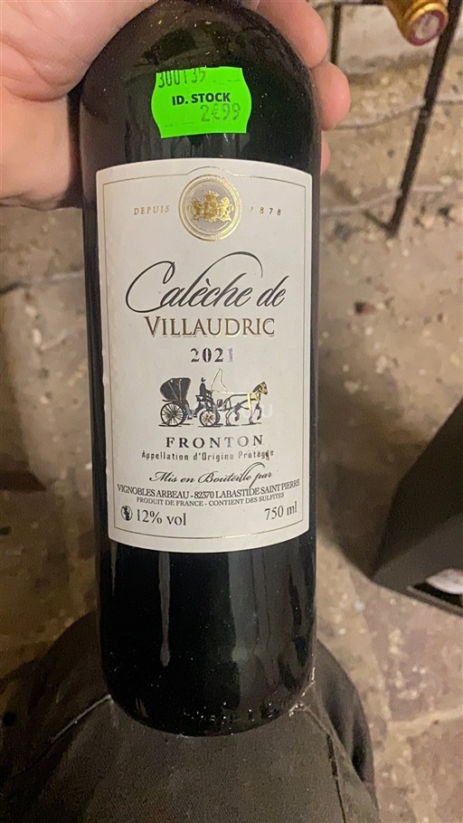 Sudoeste Fronton Vignobles Arbeau Calèche de Villaudric 2021