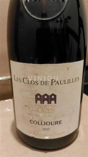 Roussillon Collioure Les Clos de Paulilles 2015