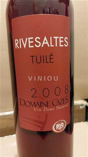 Roussillon Rivesaltes Cazes Tuilé 2008