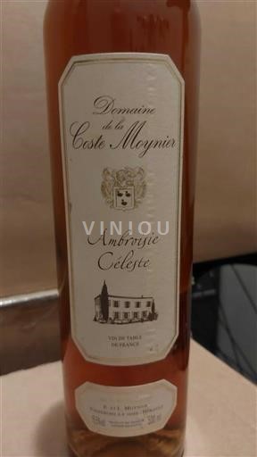 Languedoc Saint-Chinian Domaine La Coste Moynier Ambroisie Céleste Non Millésimé