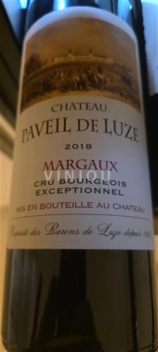Burdeos Margaux Cru Bourgeois Château Paveil de Luze 2018