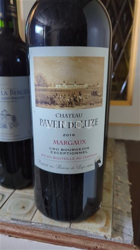 Bordeaux Margaux Cru Bourgeois Château Paveil de Luze 2018