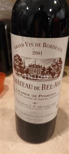 Bordeaux Lalande-de-pomerol Chateau Bel Air 2001
