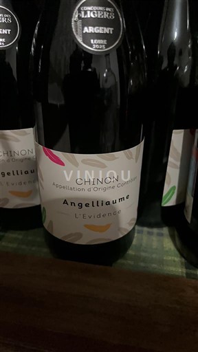 Thung lũng sông Loire Chinon Angelliaume L'Evidence Không niên vụ