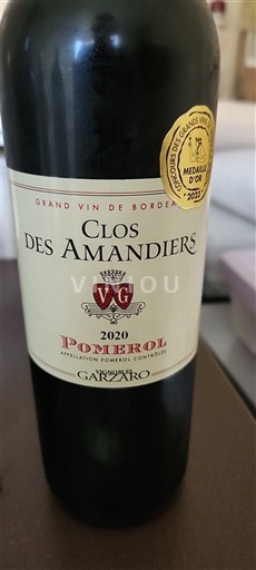 Bordeaux Pomerol Garzaro Clos des Amandiers 2020