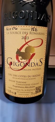 Thung lũng Rhône Gigondas La Source des Romarins 2023